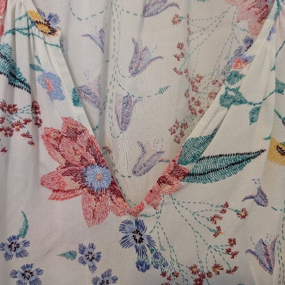 Euc Old navy floral long sleeve blouse size xxl - Picture 5 of 7
